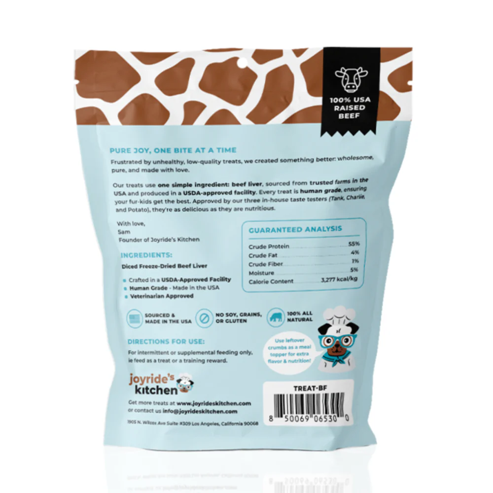 Joyride's Kitchen Beef Liver Freeze-Dried Raw Dog Treats - Image 4