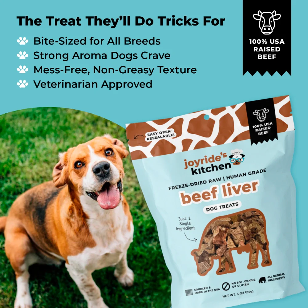 Joyride's Kitchen Beef Liver Freeze-Dried Raw Dog Treats - Image 8