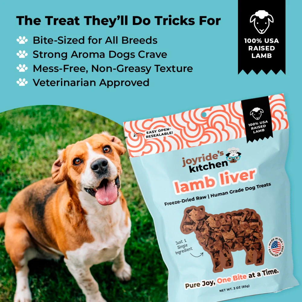 Joyride's Kitchen Premium Lamb Liver Freeze-Dried Raw Dog Treats - Image 5