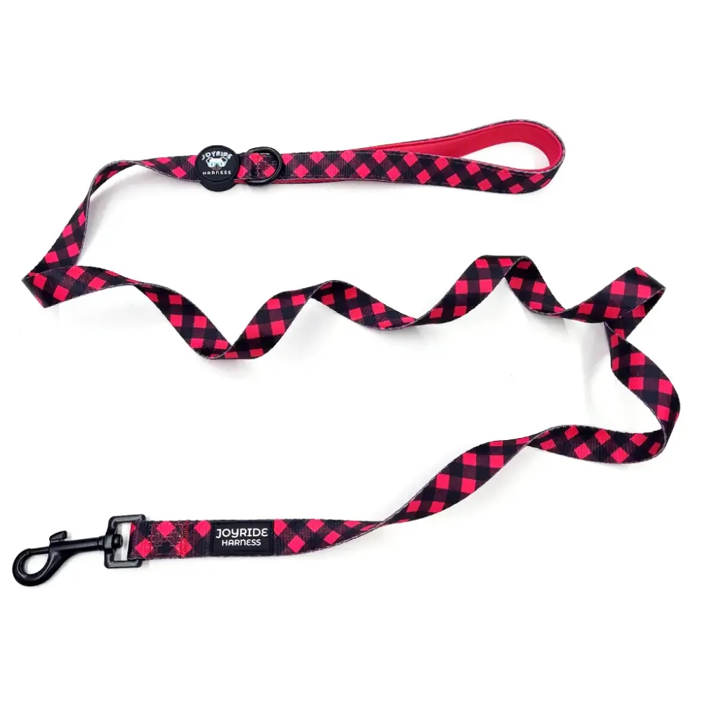 Red Plaid Matching Dog Leash - Image 3